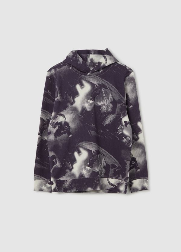 Ovs Felpa con cappuccio e stampa skaters