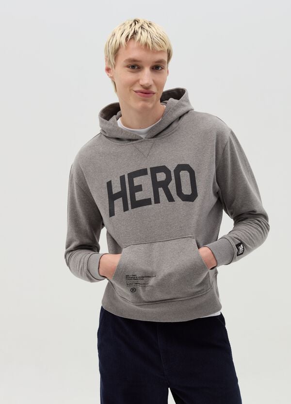 Ovs Felpa Con Cappuccio Stampa "Hero"
