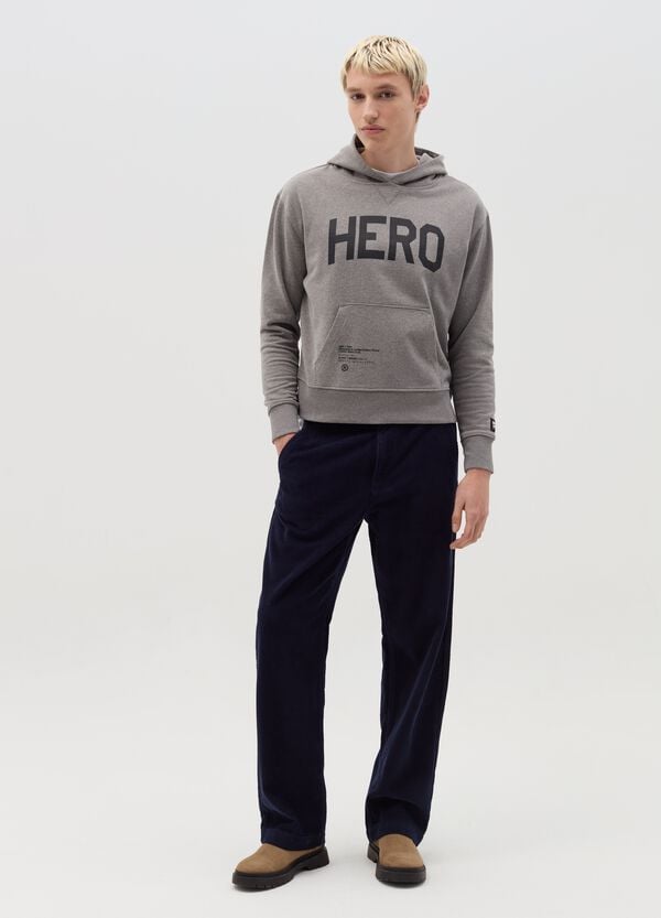 Ovs Felpa con cappuccio stampa "Hero"