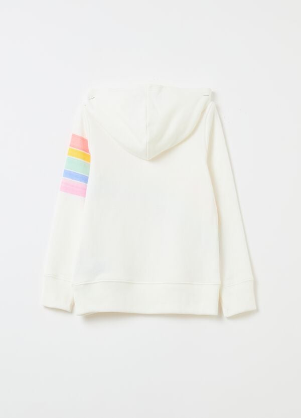 Ovs Felpa Con Cappuccio Stampa Logo E Arcobaleno