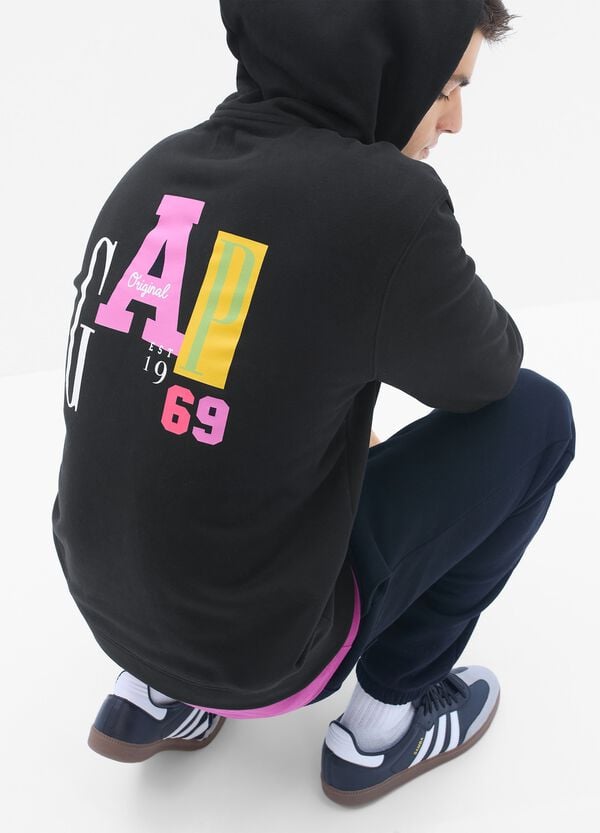 Ovs Felpa Con Cappuccio Stampa Logo Multicolor