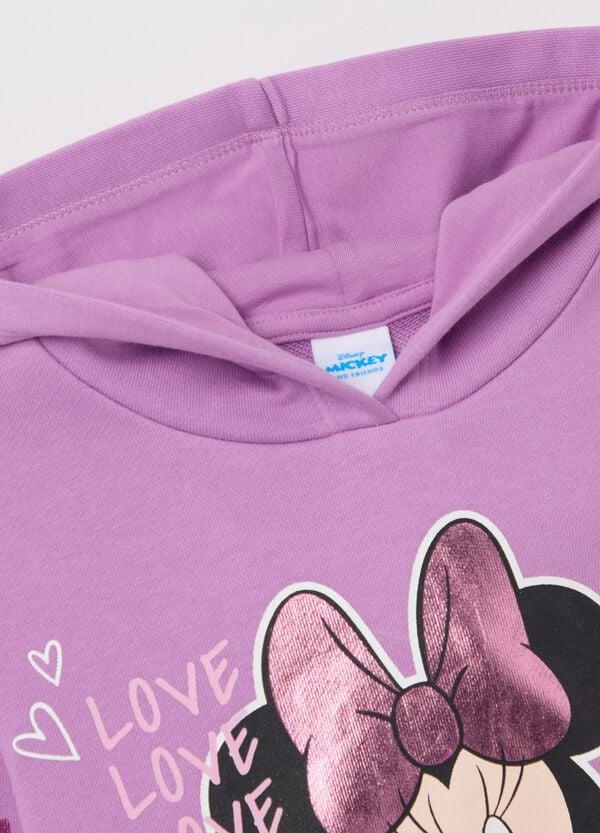 Ovs Felpa Con Cappuccio Stampa Minnie In Foil
