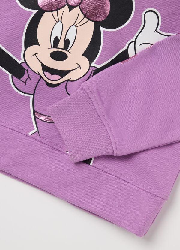 Ovs Felpa Con Cappuccio Stampa Minnie In Foil