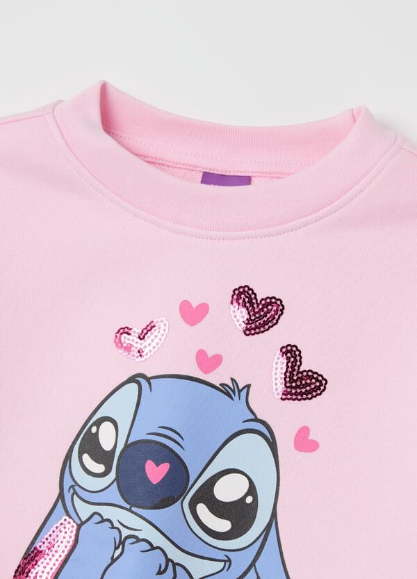 Ovs Felpa Con Paillettes E Stampa Stitch