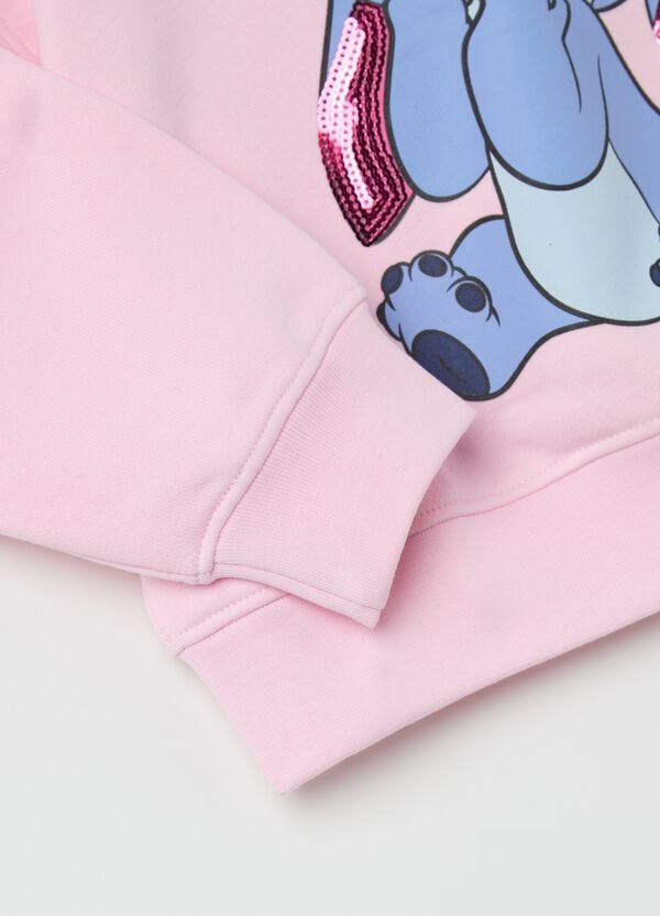 Ovs Felpa Con Paillettes E Stampa Stitch
