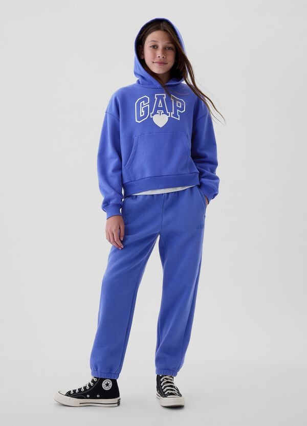 Ovs Felpa Crop Stampa Logo E Cuore In Foil