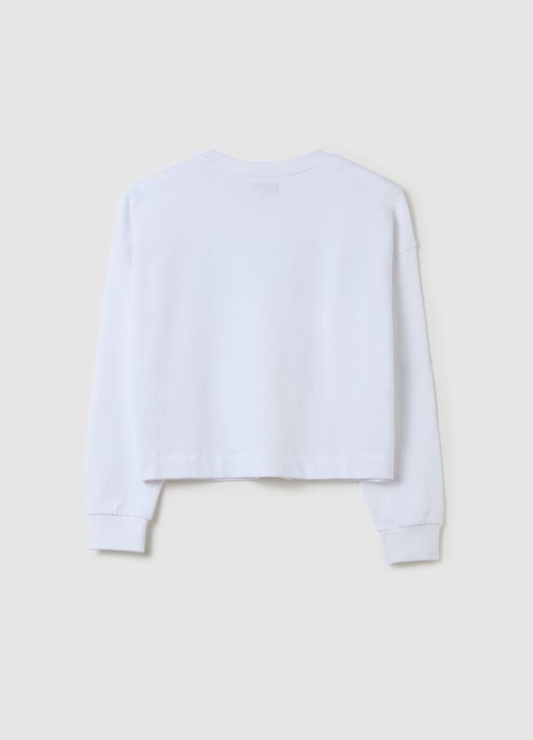 Ovs Felpa Cropped Con Stampa Foil
