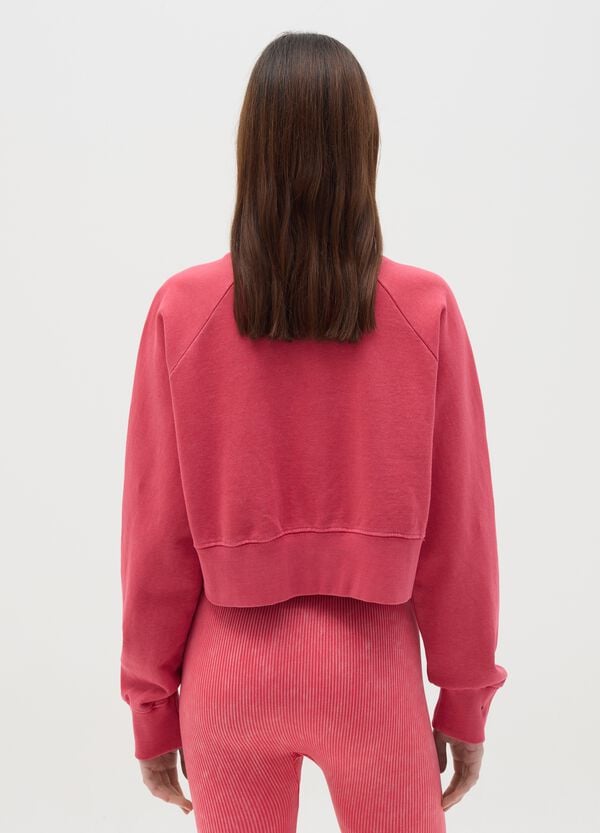 Ovs Felpa Cropped Con Stampa Logo