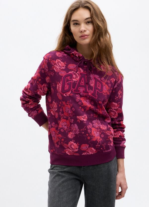 Ovs Felpa fantasia con cappuccio e ricamo logo