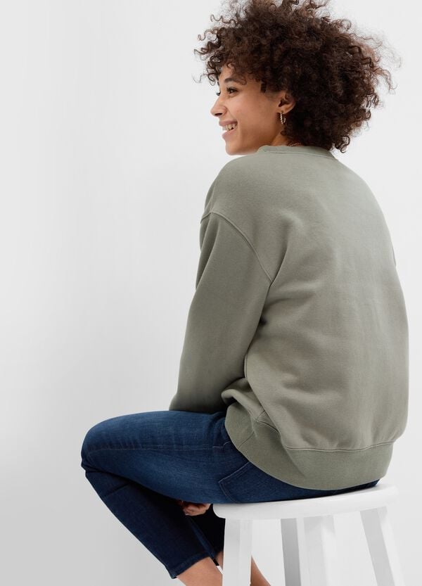 Ovs Felpa Girocollo Con Ricamo Logo