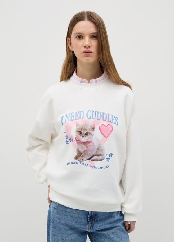 Ovs Felpa Girocollo Con Stampa