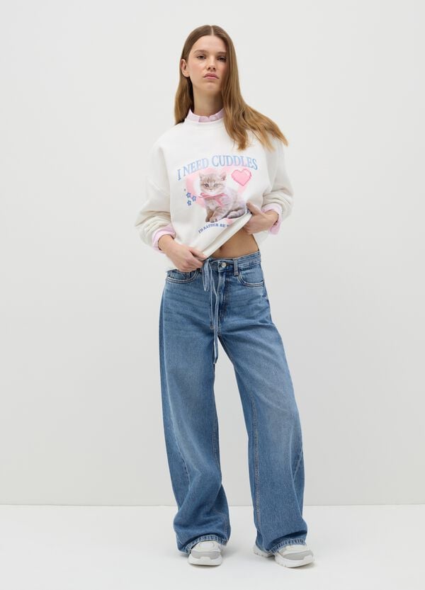 Ovs Felpa girocollo con stampa