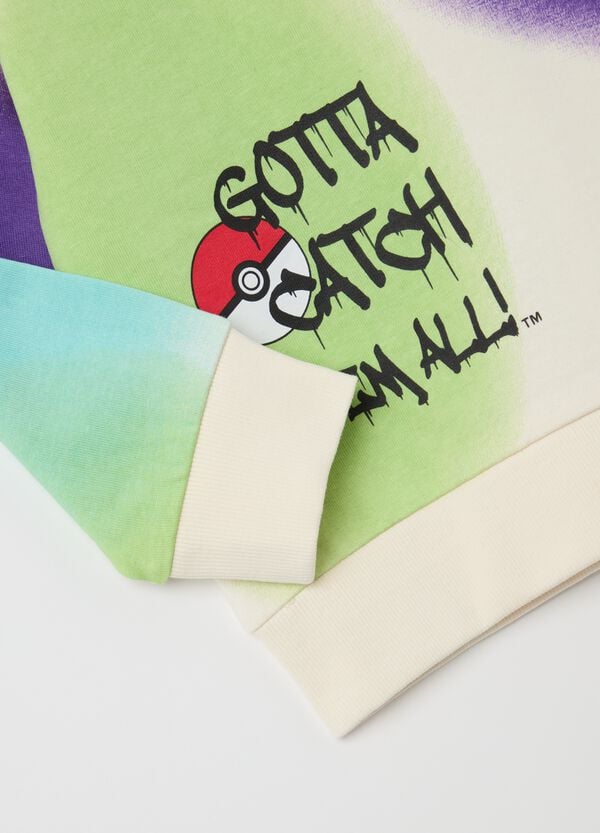 Ovs Felpa In Cotone Con Cappuccio Stampa Pikachu