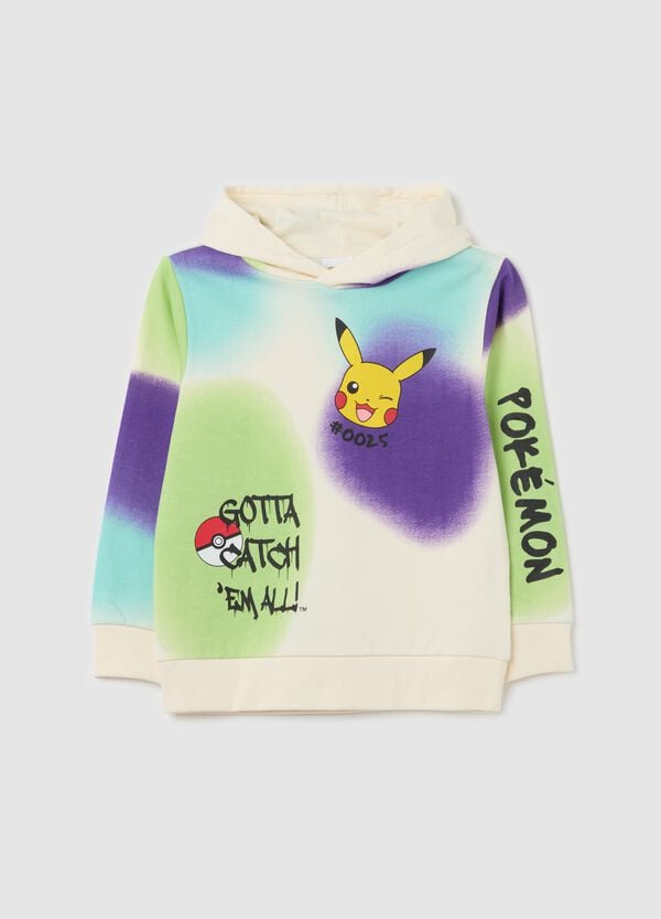 Ovs Felpa in cotone con cappuccio stampa Pikachu