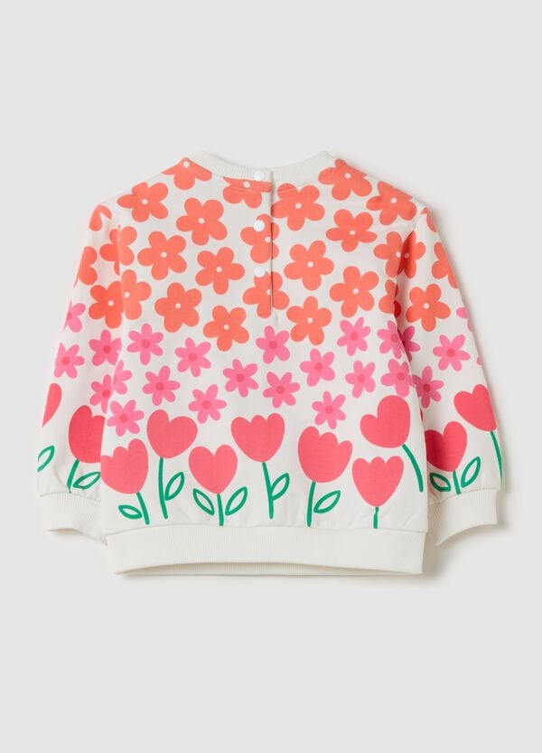 Ovs Felpa In French Terry Con Stampa Fiori