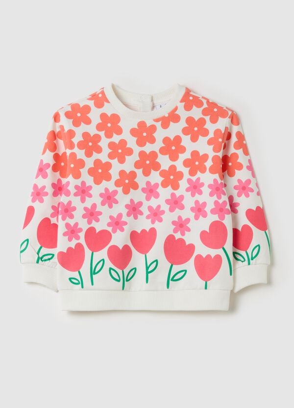 Ovs Felpa in French Terry con stampa fiori