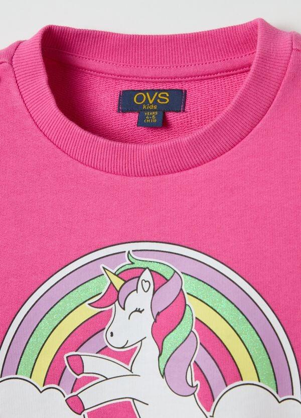 Ovs Felpa In French Terry Con Stampa Glitterata