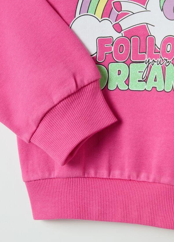 Ovs Felpa In French Terry Con Stampa Glitterata