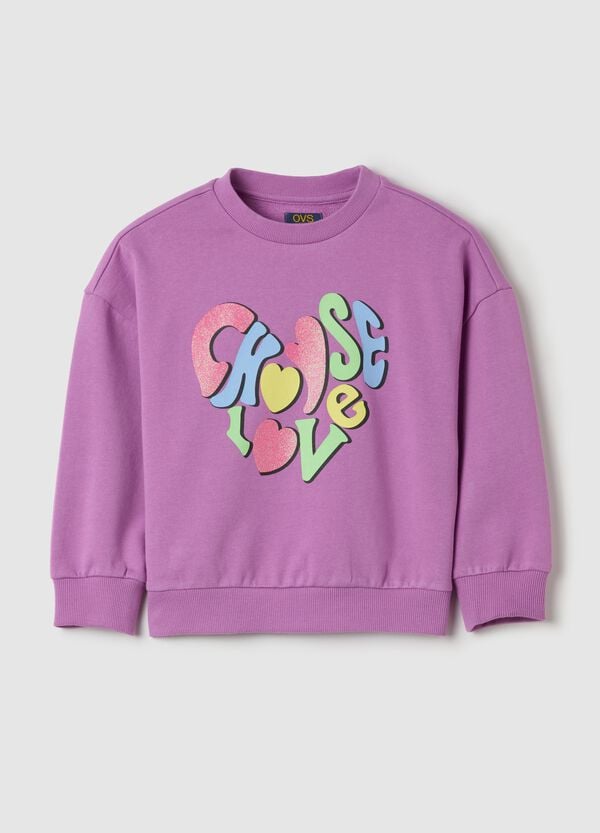 Ovs Felpa in French Terry con stampa glitterata