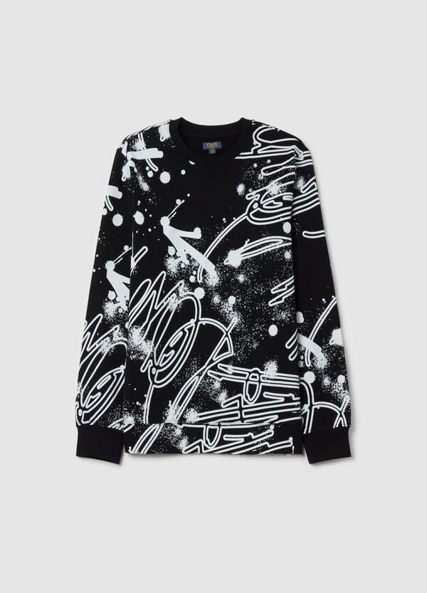 Ovs Felpa in French Terry con stampa graffiti