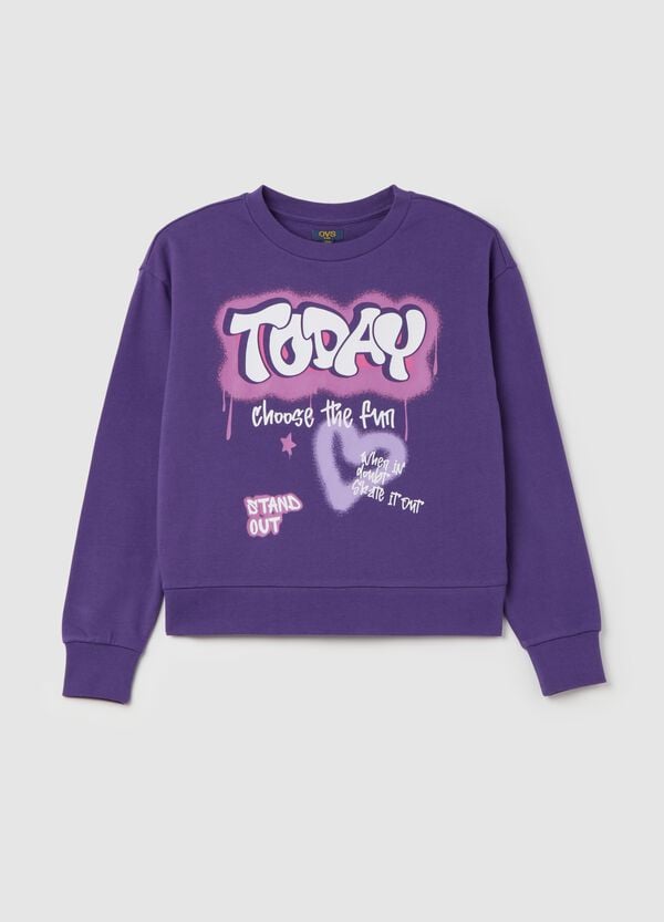 Ovs Felpa in French Terry con stampa graffiti