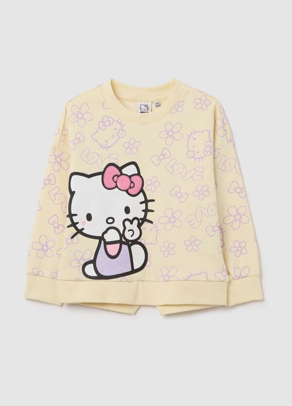 Ovs Felpa in French Terry con stampa Hello Kitty