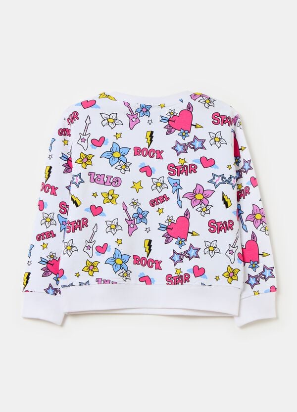 Ovs Felpa In French Terry Con Stampa