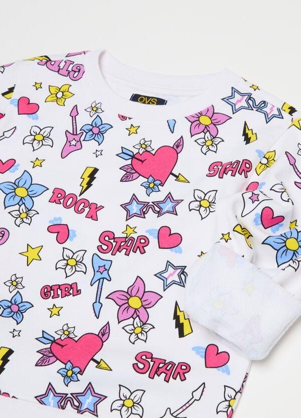 Ovs Felpa In French Terry Con Stampa