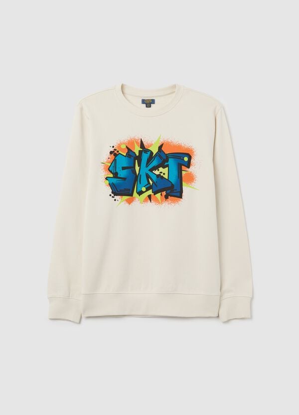 Ovs Felpa in French Terry con stampa "SKT"