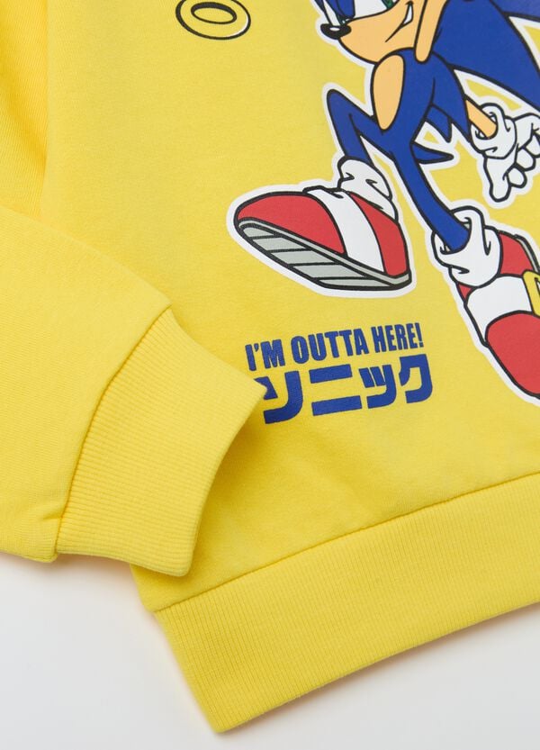 Ovs Felpa In French Terry Con Stampa Sonic