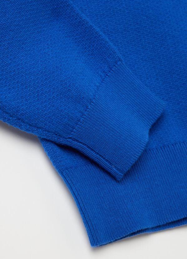 Ovs Felpa In French Terry Patch "Deep Blue" Bouclé