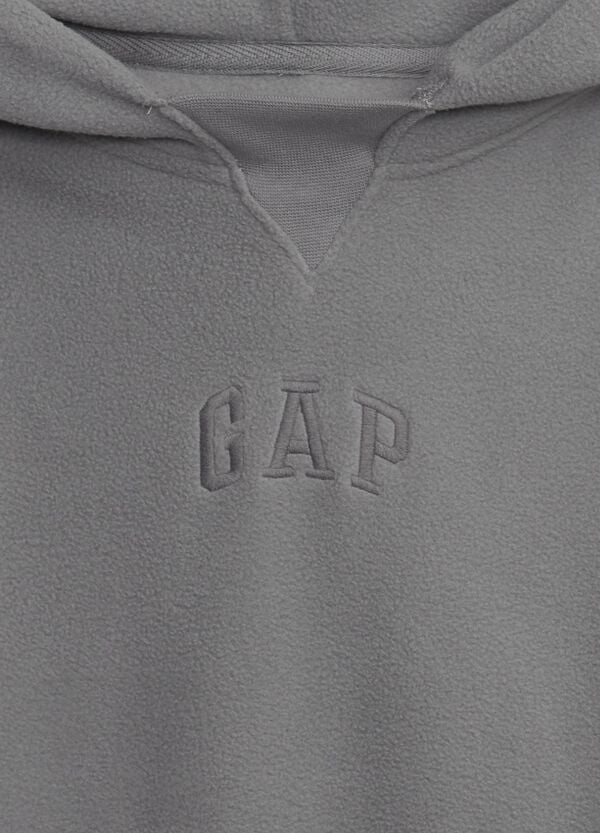 Ovs Felpa In Pile Con Cappuccio Ricamo Mini Logo