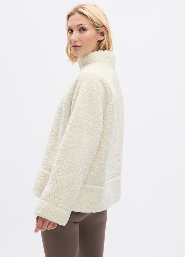 Ovs Felpa In Sherpa Mock Neck