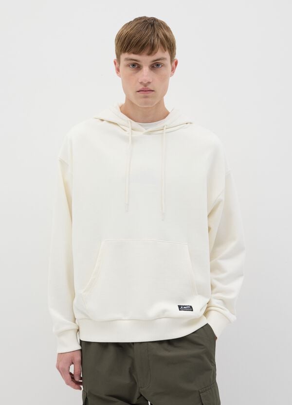 Ovs Felpa over fit in cotone con cappuccio