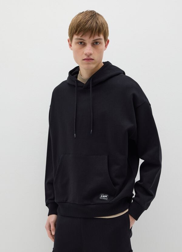 Ovs Felpa Over Fit In Cotone Con Cappuccio