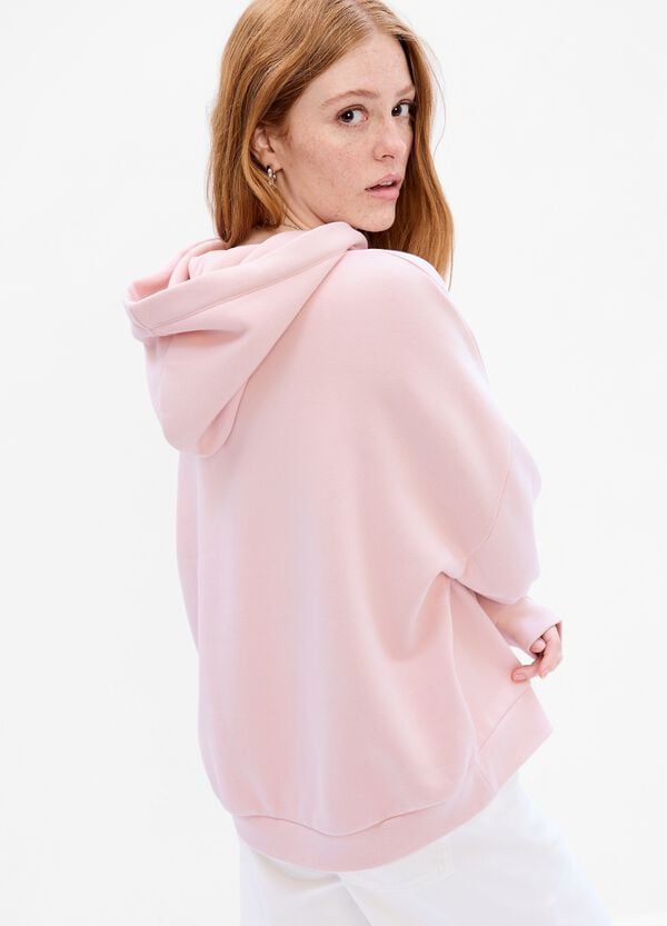 Ovs Felpa Oversize Con Logo In Strass