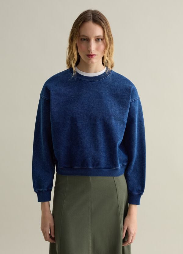 Ovs Felpa Oversize In Denim