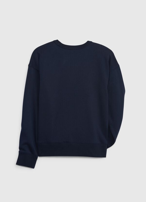 Ovs Felpa Oversize In French Terry Con Ricamo