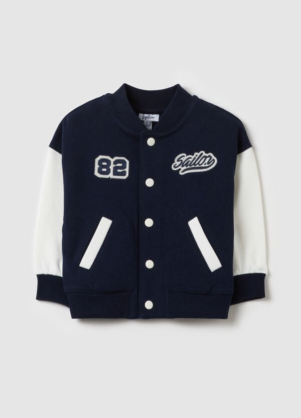 Ovs Felpa varsity con patch bouclé