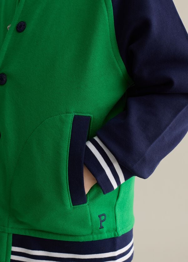 Ovs Felpa Varsity In Cotone Bicolore