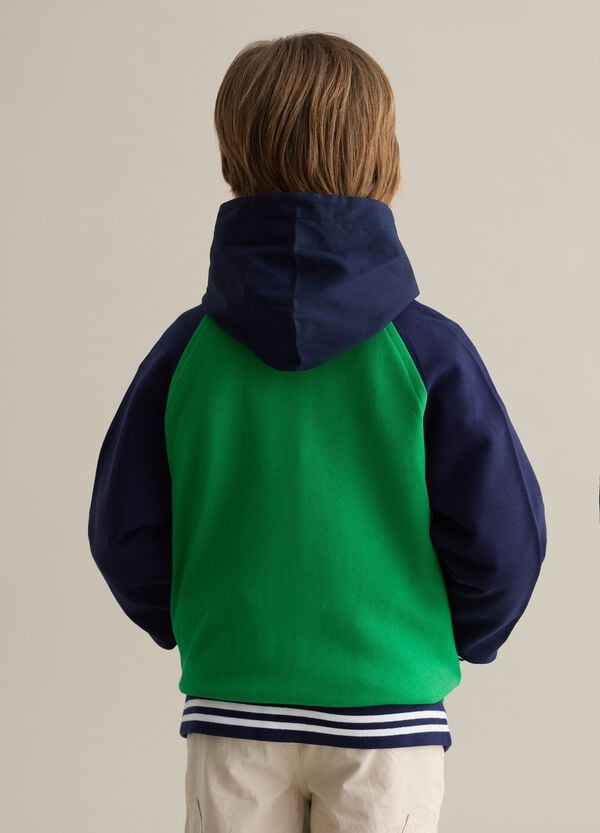 Ovs Felpa Varsity In Cotone Bicolore