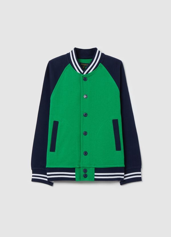 Ovs Felpa Varsity In Cotone Bicolore