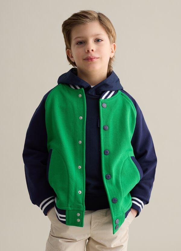 Ovs Felpa varsity in cotone bicolore
