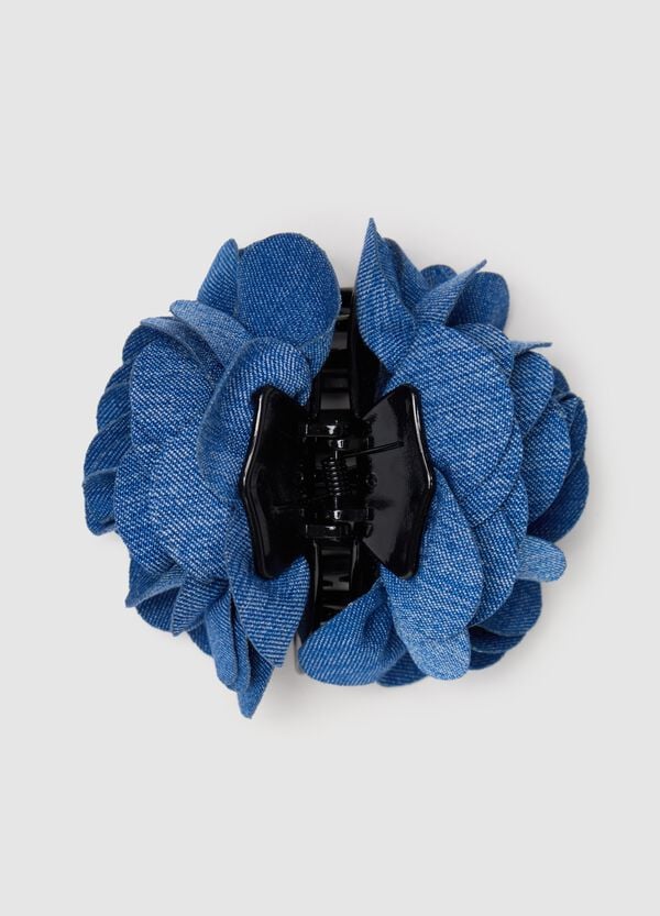 Ovs Fermaglio Per Capelli Floreale Effetto Denim