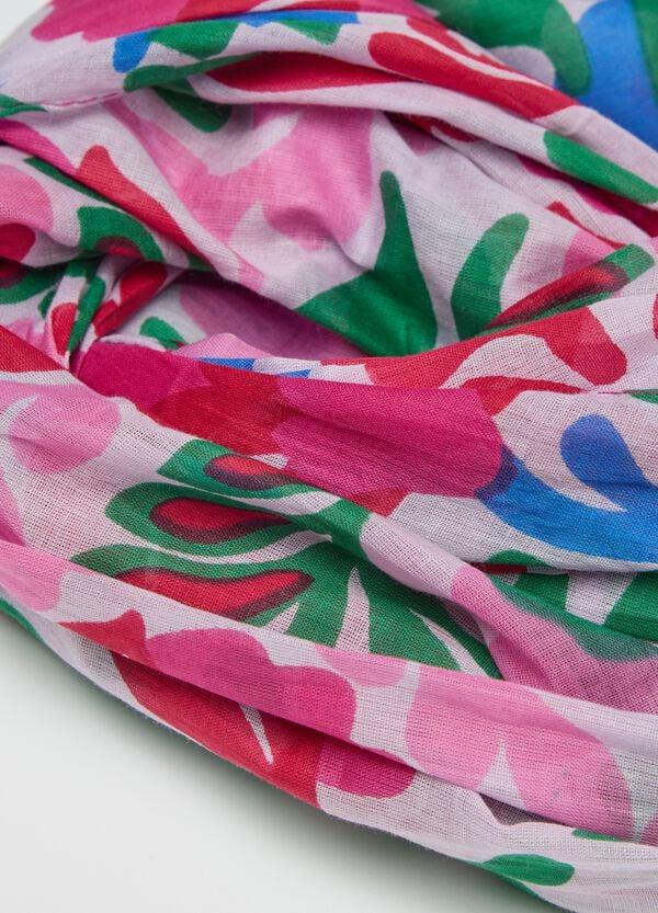 Ovs Foulard In Cotone Con Stampa Floreale Rosa