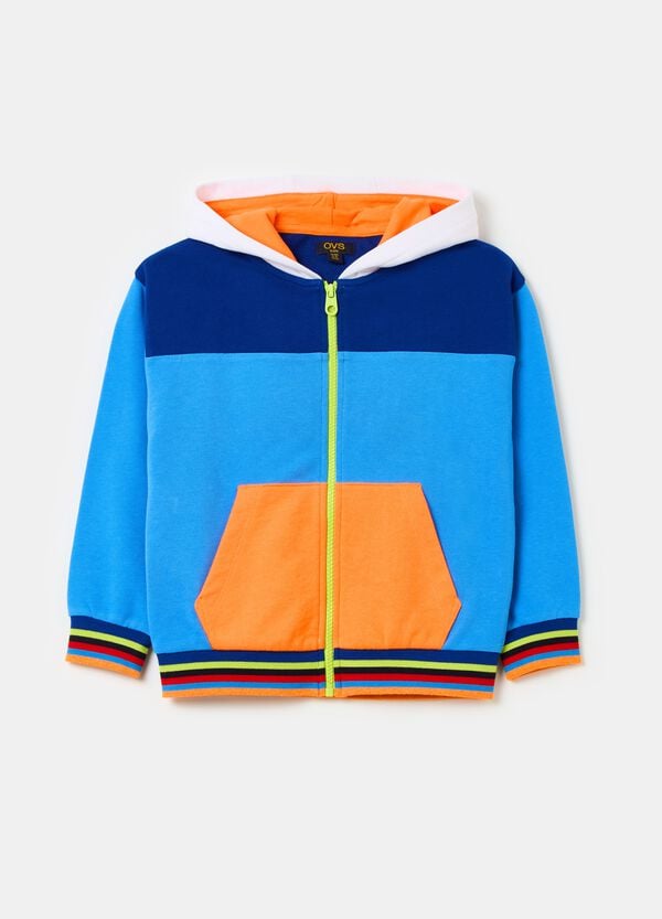 Ovs Full-zip color block con cappuccio