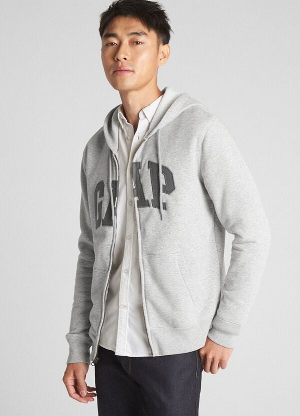 Ovs Full-zip con cappuccio e patch logo