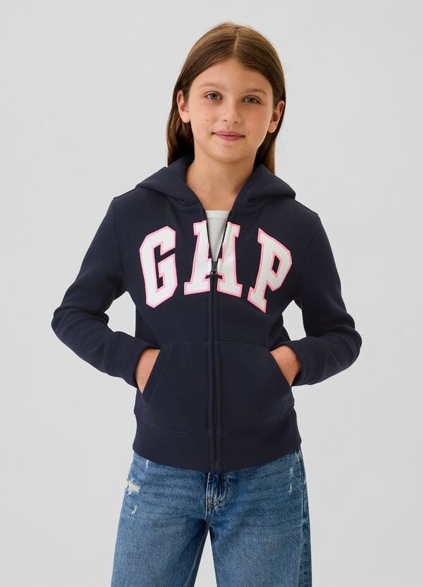 Ovs Full-zip con cappuccio e ricamo logo