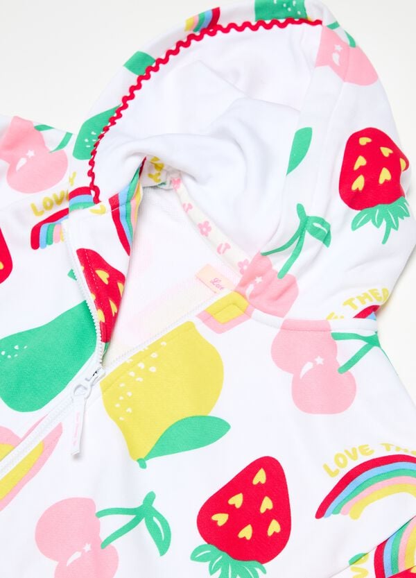 Ovs Full-zip Con Cappuccio E Stampa Frutta