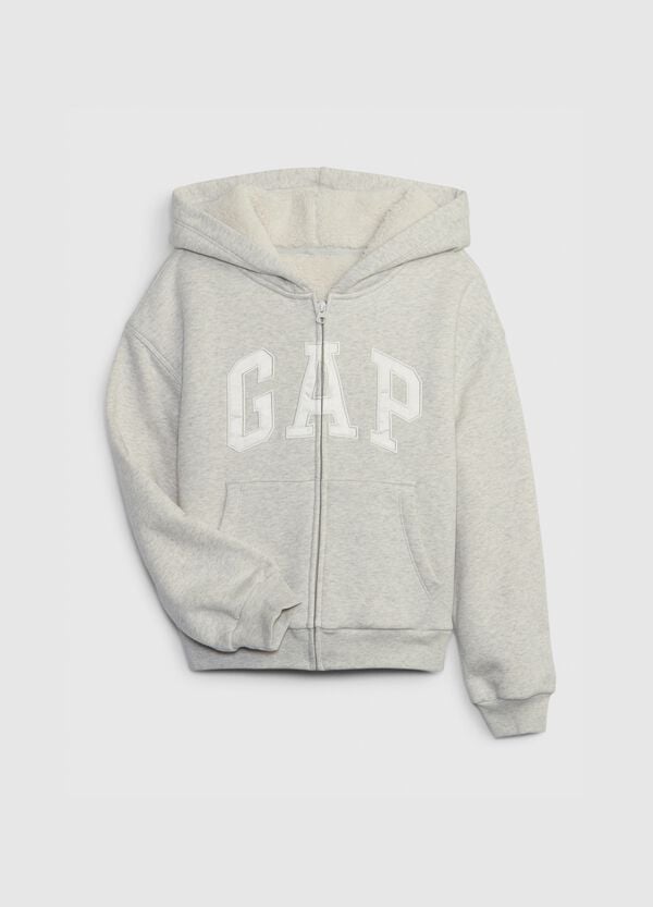 Ovs Full-zip con interno in sherpa e patch logo